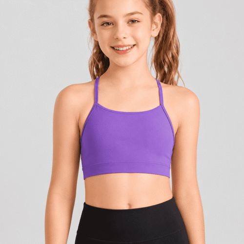 Custom Girls Sports Bra OEM ODM Youth Activewear Training Bra