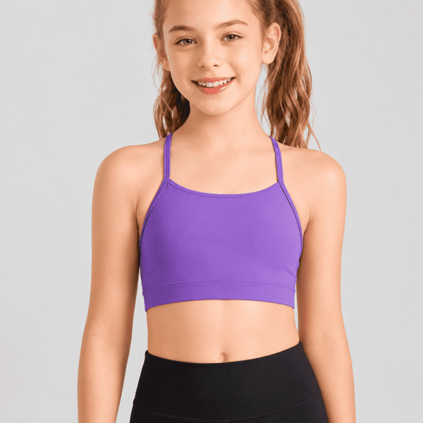 Custom Girls Sports Bra OEM ODM Youth Activewear Training Bra