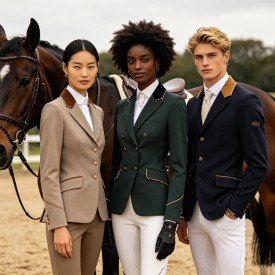 Custom equestrian apparel manufacturer providing riding wear and competition clothing