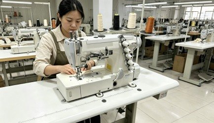 Sportswear sewing workshop for OEM apparel manufacturing
