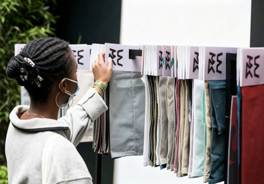 Performance fabric sourcing for custom apparel manufacturing