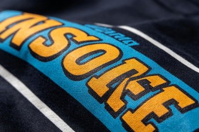 Heat transfer logo customization for activewear