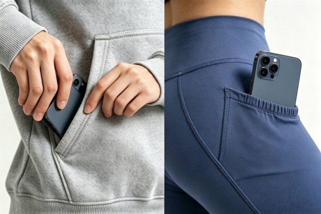 Custom pocket design solutions for activewear