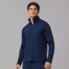 Custom Men's Workout Training Top Quarter Zip Long Sleeve Shirt OEM ODM