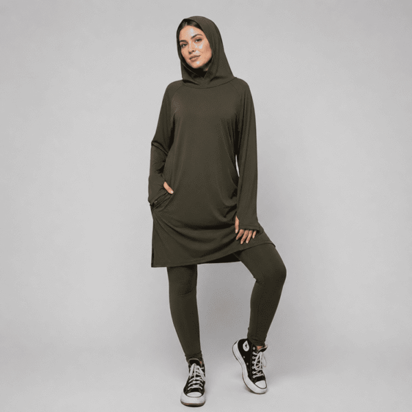 Custom Muslim Sportswear Set Modest Activewear Tunic & Leggings OEM ODM