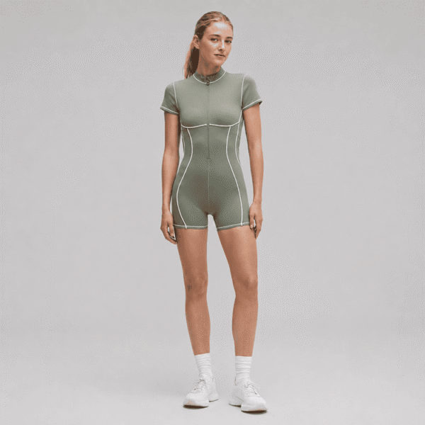 Custom Women's Activewear Romper Short Sleeve Fitness Jumpsuit OEM ODM