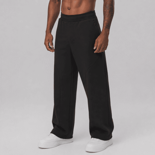 Custom Men's Wide Leg Sweatpants OEM ODM Relaxed Fit Lounge Pants