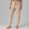 Custom Women's Ribbed Knit Jogger Pants Cozy Loungewear OEM ODM