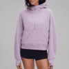 Custom Women's Half Zip Fleece Hoodie Athleisure Pullover OEM ODM
