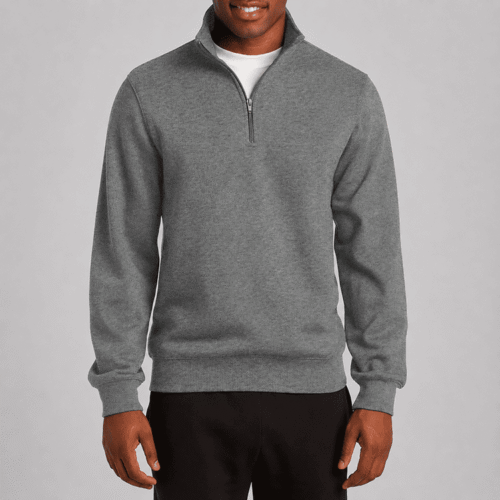 Custom Men's Quarter Zip Sweatshirt Mock Neck Pullover OEM ODM