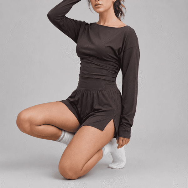 Custom Women's Long Sleeve Lounge Romper OEM ODM Loungewear