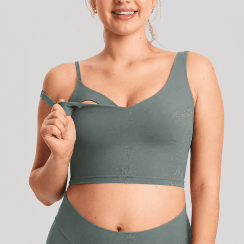 Custom Maternity Nursing Sports Bra OEM ODM Breastfeeding Activewear Bra