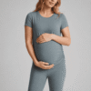 Custom Maternity Activewear T-Shirt OEM ODM Pregnancy Workout Top