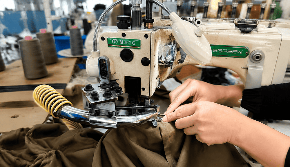 Sportswear sewing workshop for OEM apparel manufacturing