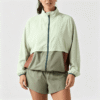Custom Women's Lightweight Windbreaker Jacket Full Zip Training Outerwear OEM ODM