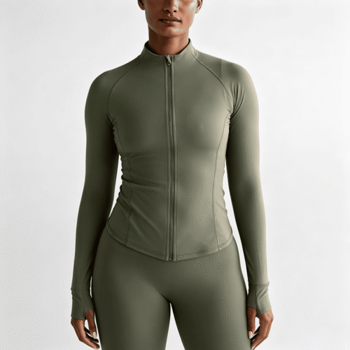 Custom Women's Full Zip Yoga Jacket Performance Activewear OEM ODM