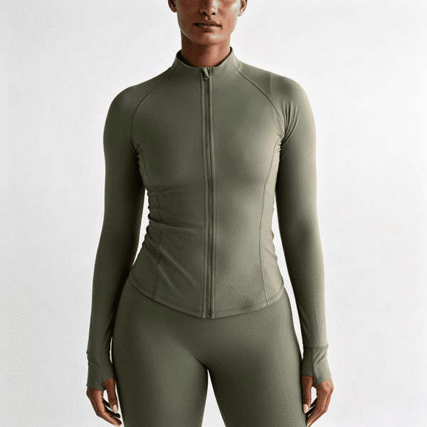 Custom Women's Full Zip Yoga Jacket Performance Activewear OEM ODM
