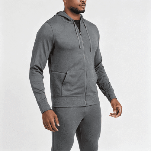 Custom Men's Full Zip Hoodie Fleece Sweatshirt OEM ODM