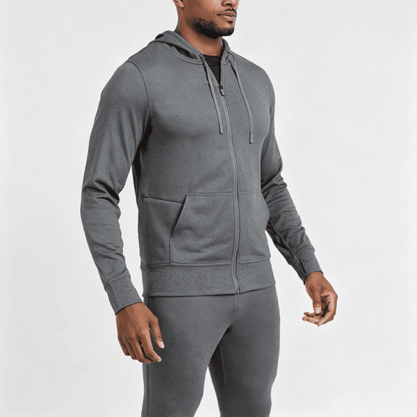 Custom Men's Full Zip Hoodie Fleece Sweatshirt OEM ODM