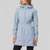 Custom Women's Hooded Longline Windbreaker Jacket Waterproof Outerwear OEM ODM