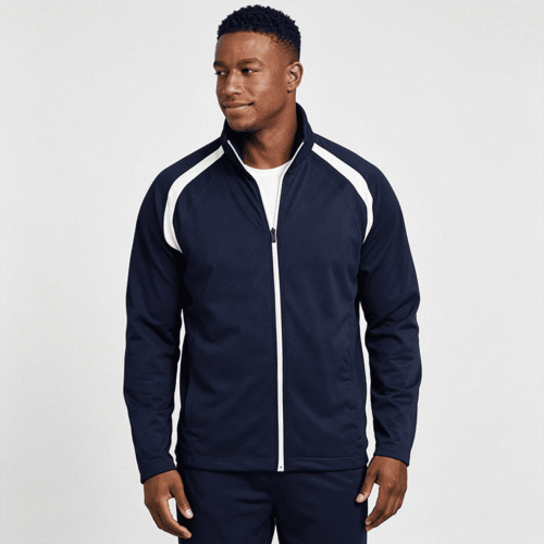 Custom Men's Track Jacket Full Zip Athletic Sweatshirt OEM ODM