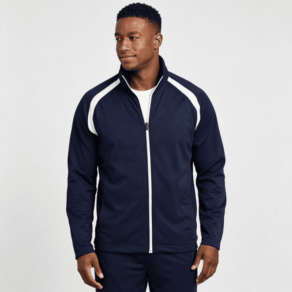 Custom Men's Track Jacket Full Zip Athletic Sweatshirt OEM ODM