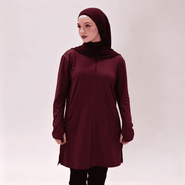 Custom Modest Sports Tunic OEM ODM Muslim Activewear Top
