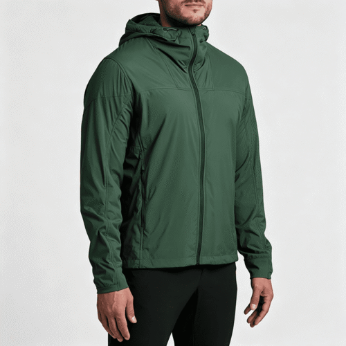 Custom Men's Hooded Windbreaker Jacket Lightweight Training Outerwear OEM ODM