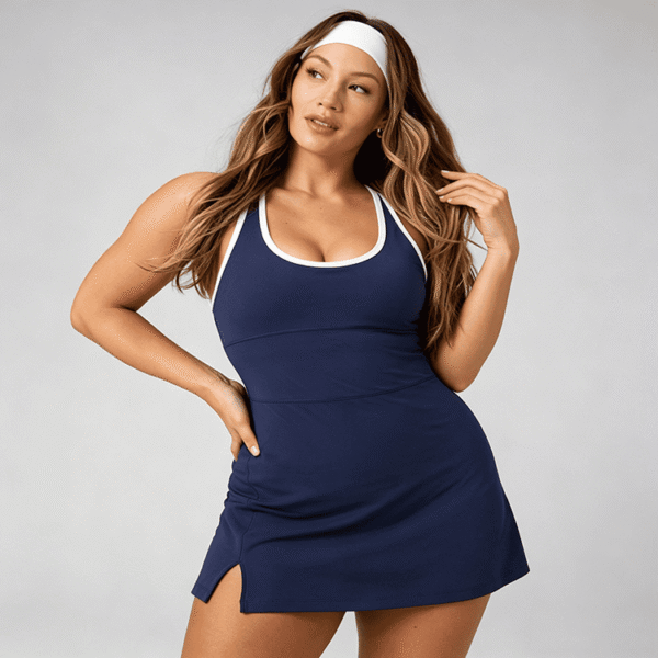 Custom Plus Size Tennis Dress OEM ODM Built-In Bra Activewear