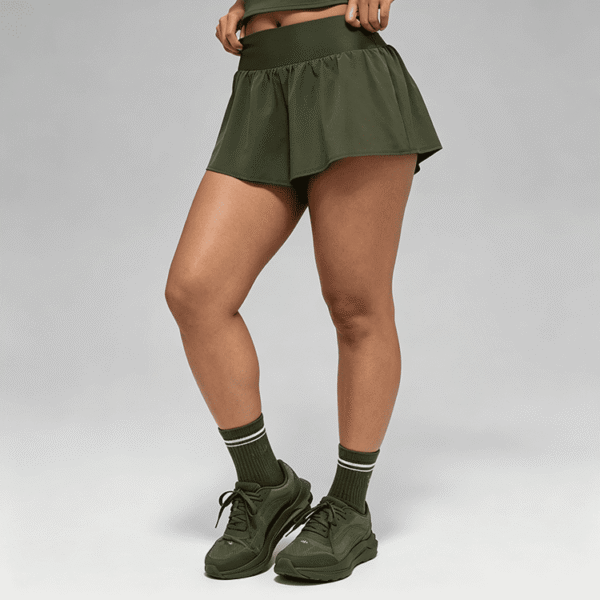 Custom High Waist Tennis Skort with Built-In Shorts OEM ODM