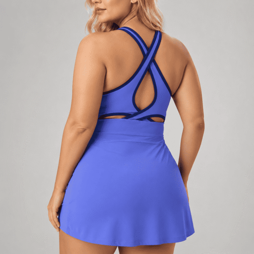 Custom Plus Size Tennis Dress OEM ODM Cross Back Activewear Dress