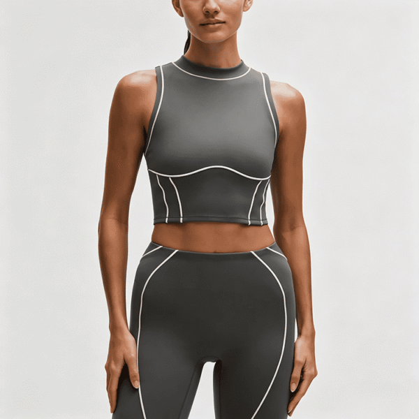 Custom High Neck Performance Crop Tank Top OEM ODM Activewear